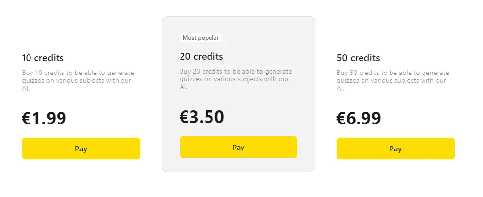 Credit abonnement screenshot for people no connected